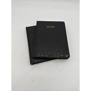 1 Threshold College Ruled Journal Black Leopard Notebook 120 Sheets NEW